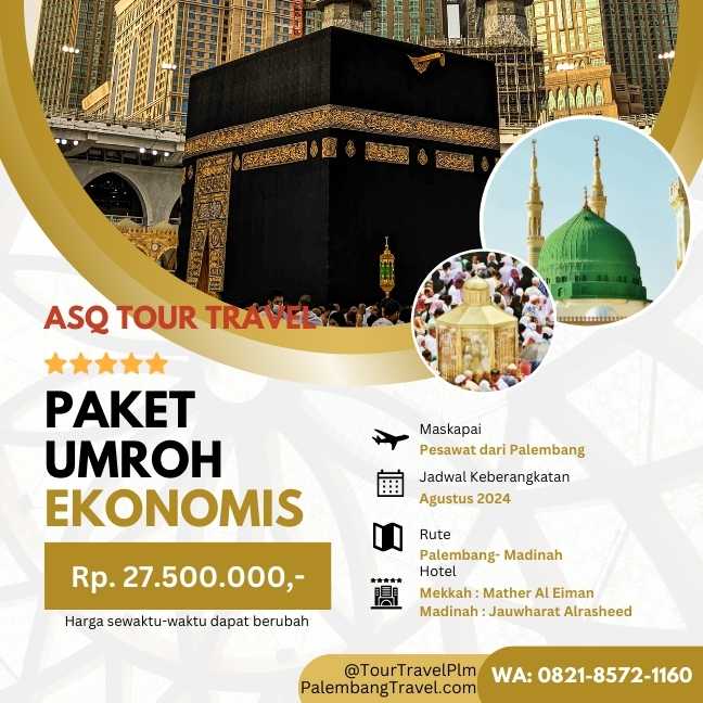 Biaya Umroh Palembang 2024 Paket Plus