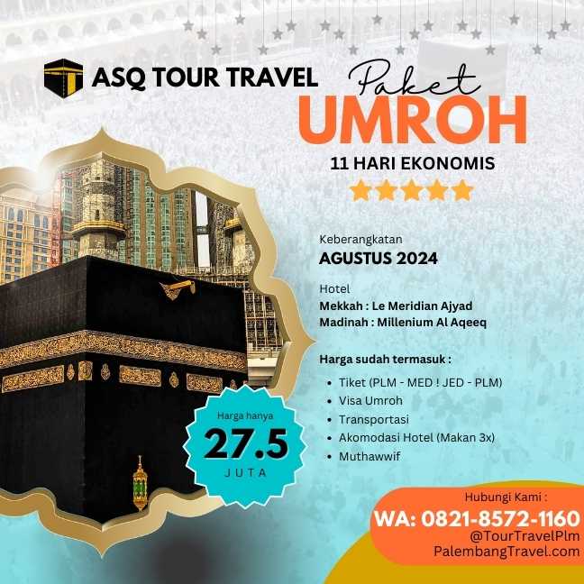 Biaya Umroh Palembang 2024 Paket murah